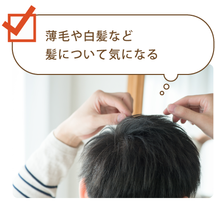 薄毛や白髪など髪について気になる